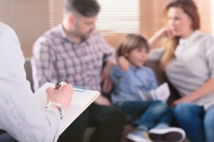 therapist with child