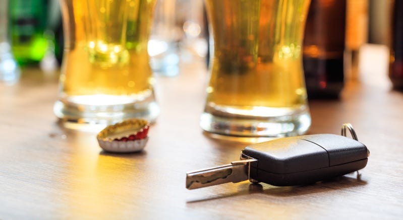 beer and car keys in a stock photo