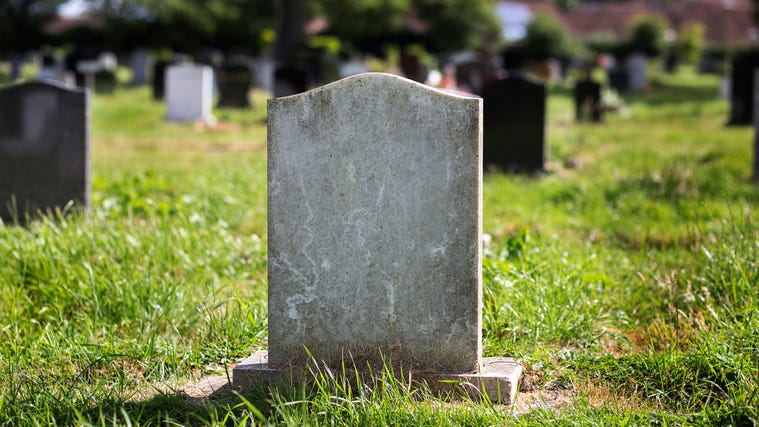 Dana & Parks: A hilarious gravestone message raises some eyebrows