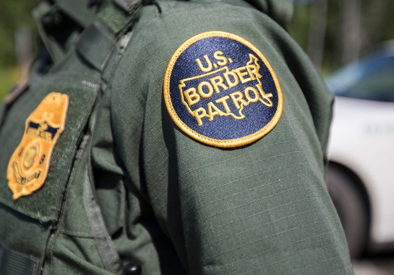 A file photo shows a patch on the uniform of a U.S. Border Patrol agent at the U.S.-Canadian border