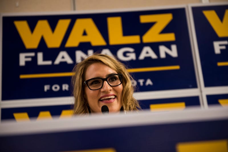 Minnesota Lt. Governor Peggy Flanagan speaks to supporters at an election night party on August 14, 2018 in St Paul, Minnesota. Flanagan could become the nation's first Native woman to become governor of a state if the Democrats take the White House in November.