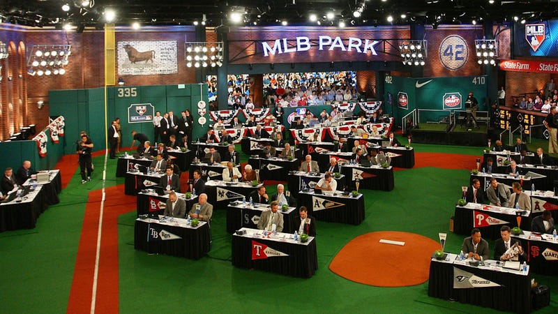 The scene at a past MLB Draft.