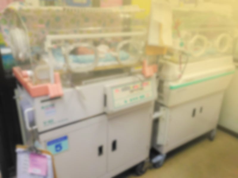 Beds for premature infants beds in a hospital.