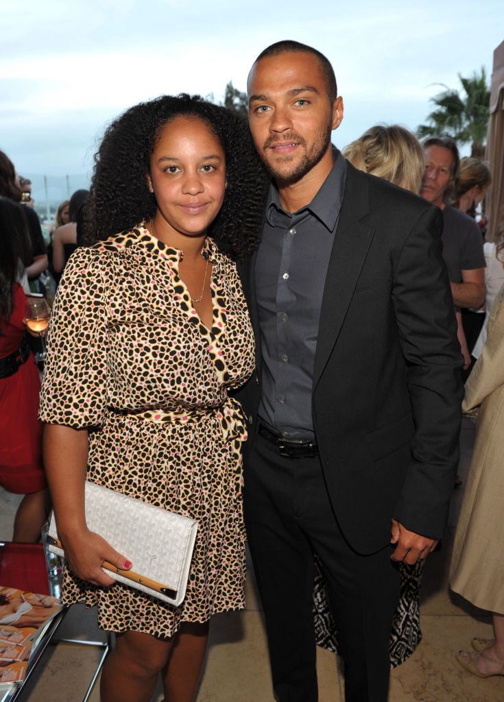 Actor Jesse Williams (R) and Aryn Drake-Lee attend the "GQ, Nautica, and Oceana World Oceans Day Party" at Sunset Tower on June 8, 2010 in West Hollywood, California. 