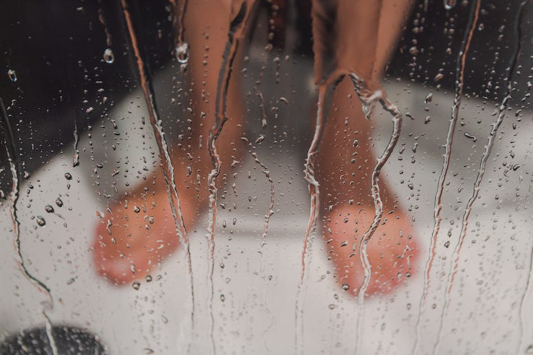 Shower, Male, Feet, Wet