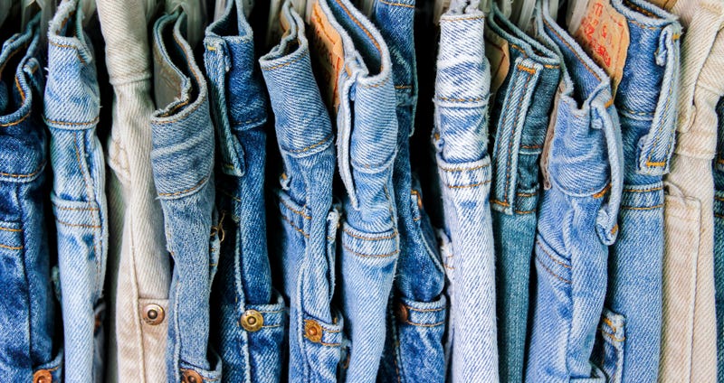 rack of jeans