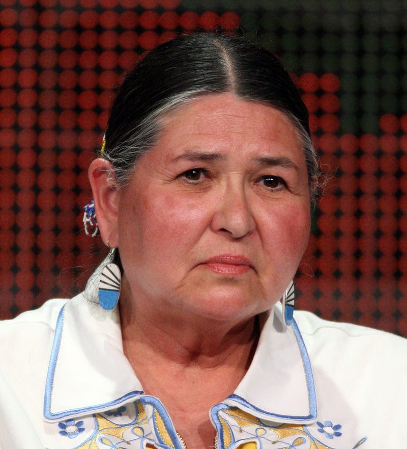 Actress Sacheen Littlefeather of television show "Reel Injun" speaks during the PBS portion of the 2010 Summer TCA Press Tour at the Beverly Hilton Hotel on August 5, 2010 in Beverly Hills, California.