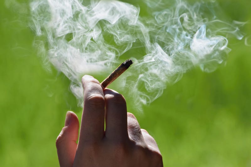 Man holding a joint
