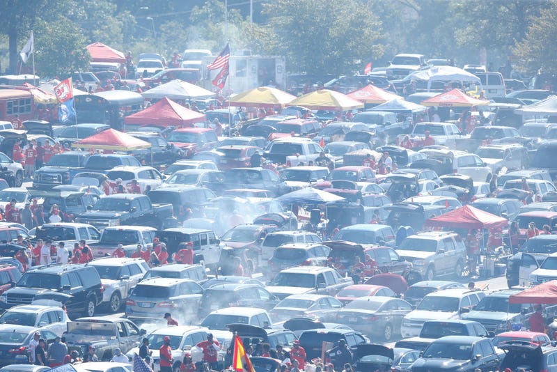 smoke at a football tailgate