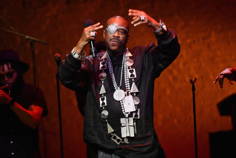 Slick Rick performs onstage during Global Citizen Week in Harlem in 2018