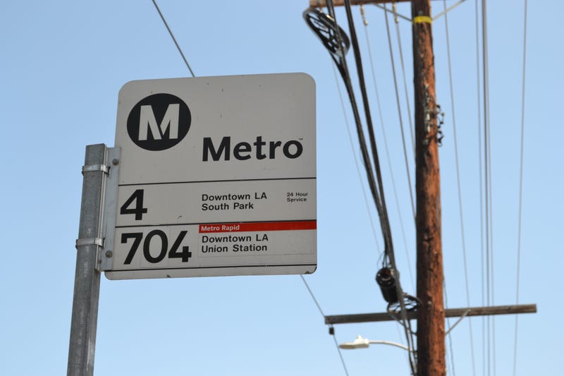 LA metro bus sign