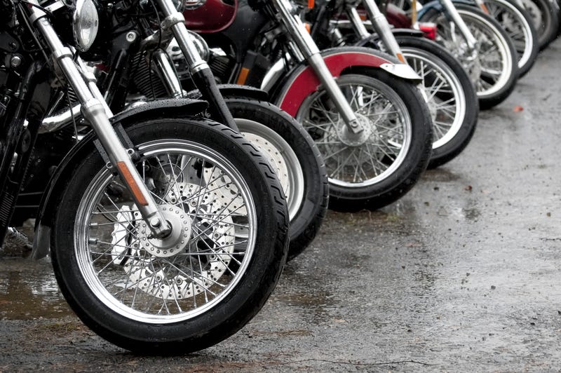 Row of motorcycles
