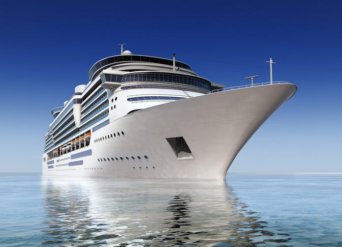 A cruise ship. 