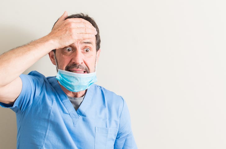 Surprised surgeon