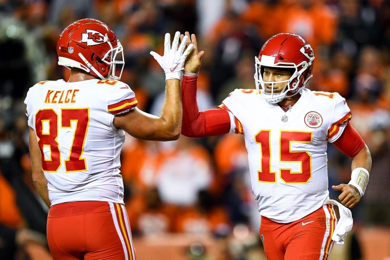 Travis Kelce and Patrick Mahomes