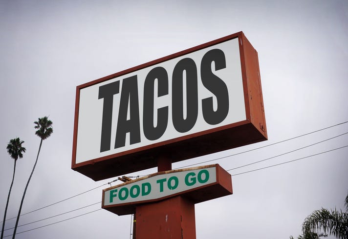 tacos sign