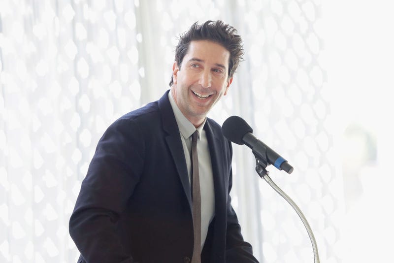 David Schwimmer speaks onstage during The Rape Foundation's Annual Brunch on October 7, 2018 in Beverly Hills, California.