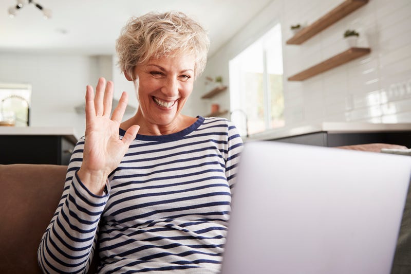 Happy grandmother