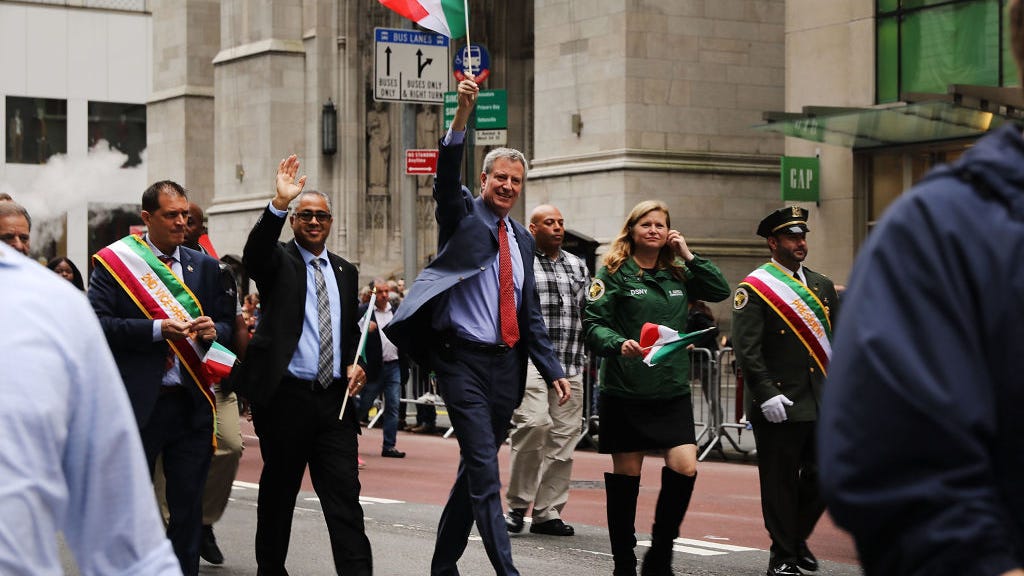 De Blasio reinvited to 2021 Columbus Day parade Monday: report