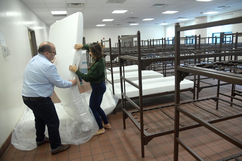 A dormitory style New York City homeless shelter in 2018.
