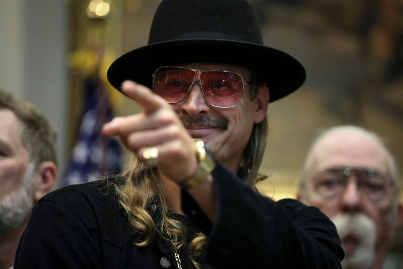 Kid Rock attends a signing ceremony as U.S. President Donald Trump signs the H.R. 1551, the 'Orrin G. Hatch-Bob Goodlatte Music Modernization Act' in the Roosevelt Room of the White House on October 11, 2018 in Washington, DC. (Photo by Oliver Contreras - Pool/Getty Images)