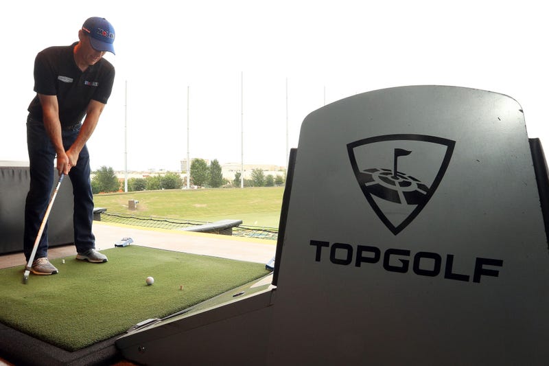 Kevin Harvick playing Topgolf