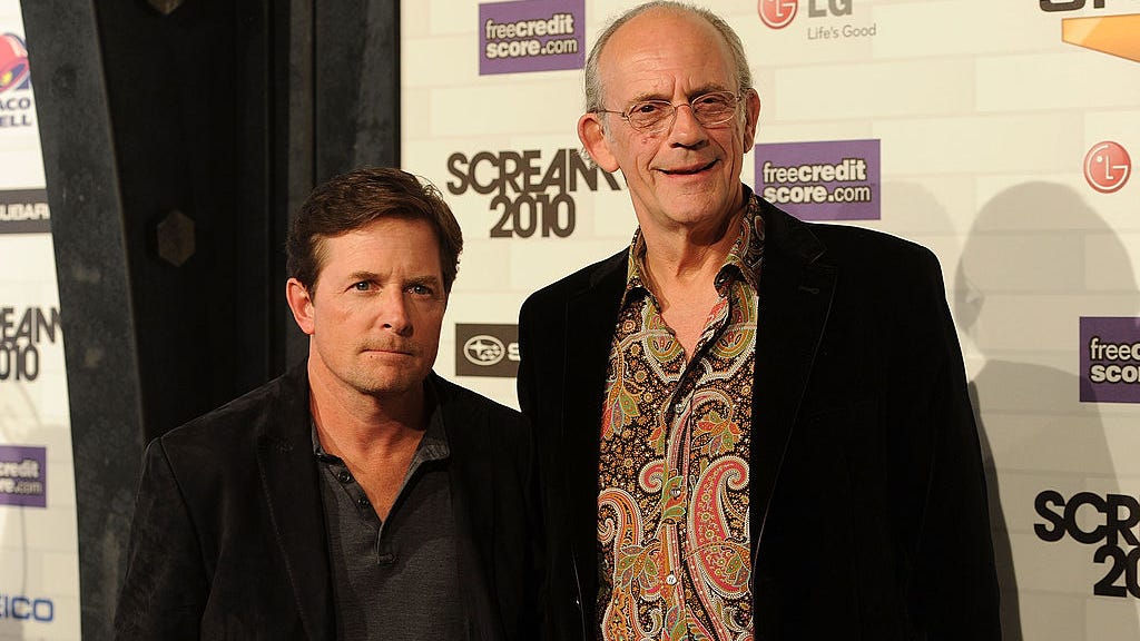 ‘Back to the Future’ stars Michael J. Fox and Christopher Lloyd reunite: ‘Caption this’
