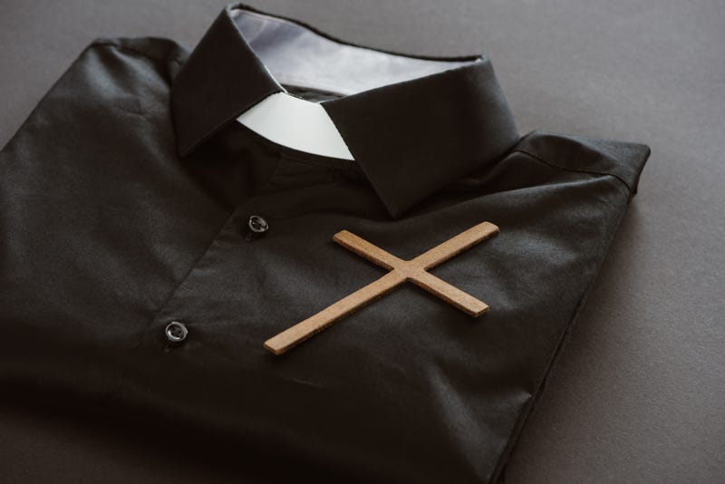 clerical shirt with cross