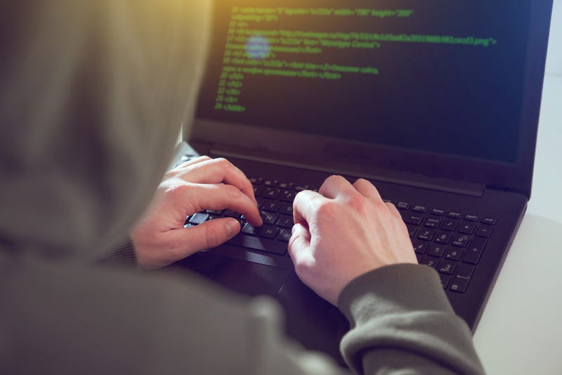 Man on a computer