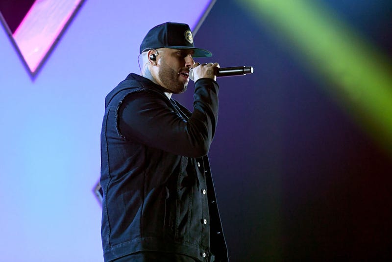  Nicky Jam performs onstage during rehearsals for the 19th annual Latin GRAMMY Awards at MGM Grand Hotel & Casino on November 13, 2018 in Las Vegas, Nevada.