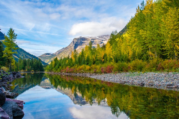 Photo taken along the Going to the Sun Road in Glacier National Park, Montana.