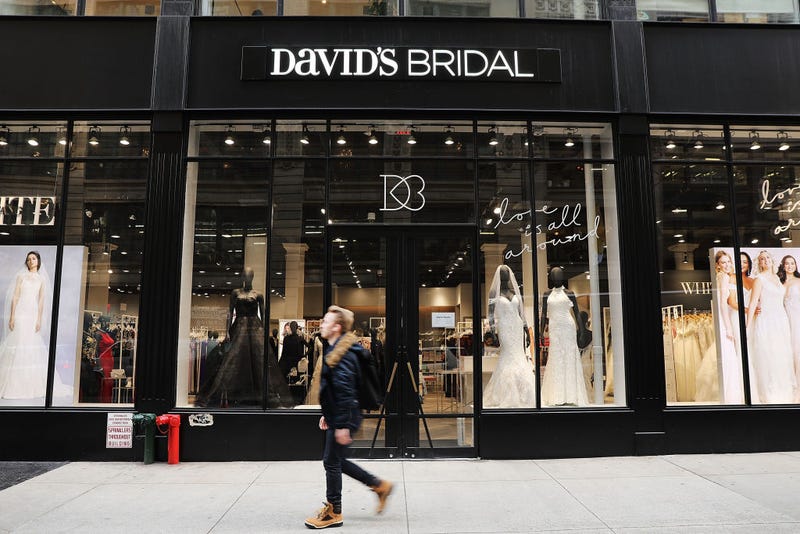 A David's Bridal store stands in Manhattan on November 19, 2018 in New York City. The wedding dress retailer has filed for Chapter 11 bankruptcy protection on Monday. 