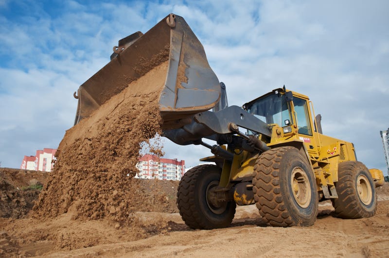 Construction truck hauling dirt