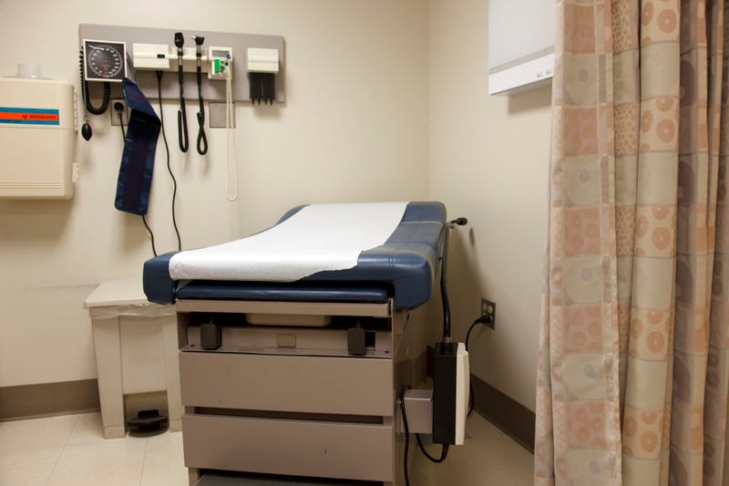 Examination table at a doctor's office