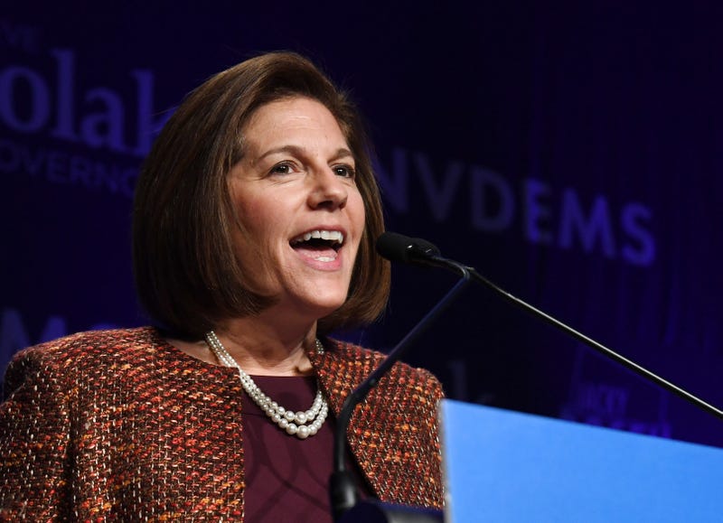 U.S. Sen. Catherine Cortez Masto (D-NV) speaks at the Nevada Democratic Party's election results watch party at Caesars Palace on November 6, 2018 in Las Vegas, Nevada