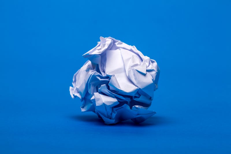 Ball of paper illustration.
