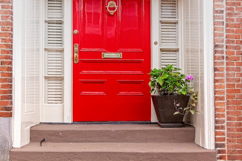 Porch, Stairs, House, Door