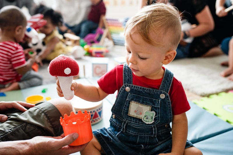 boy at day care center