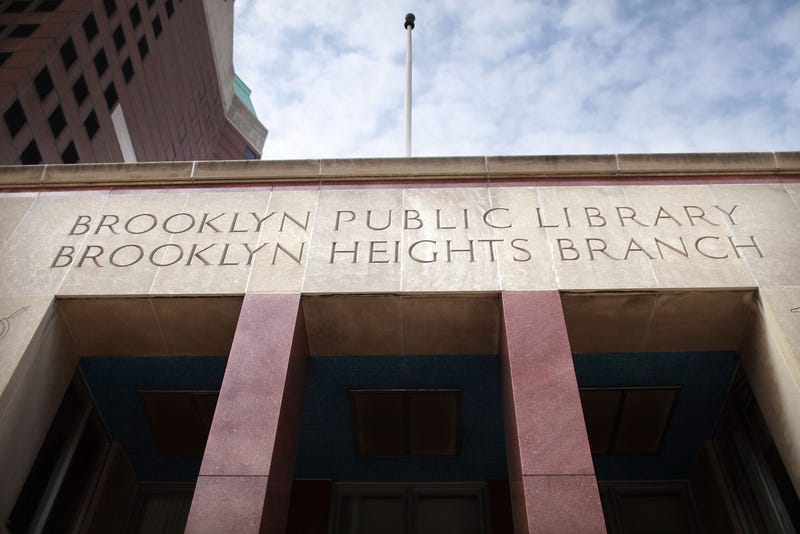 Facade of Brooklyn Public Library branch