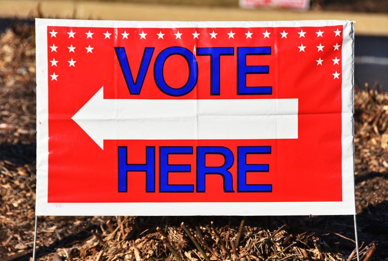 Vote Here sign