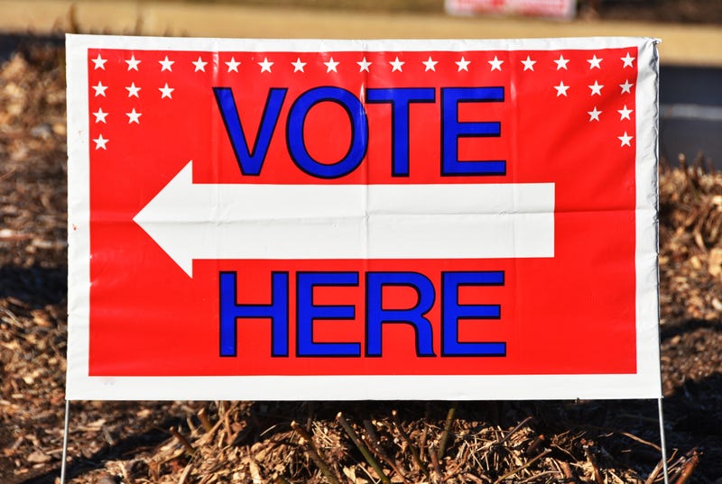 Vote Here sign