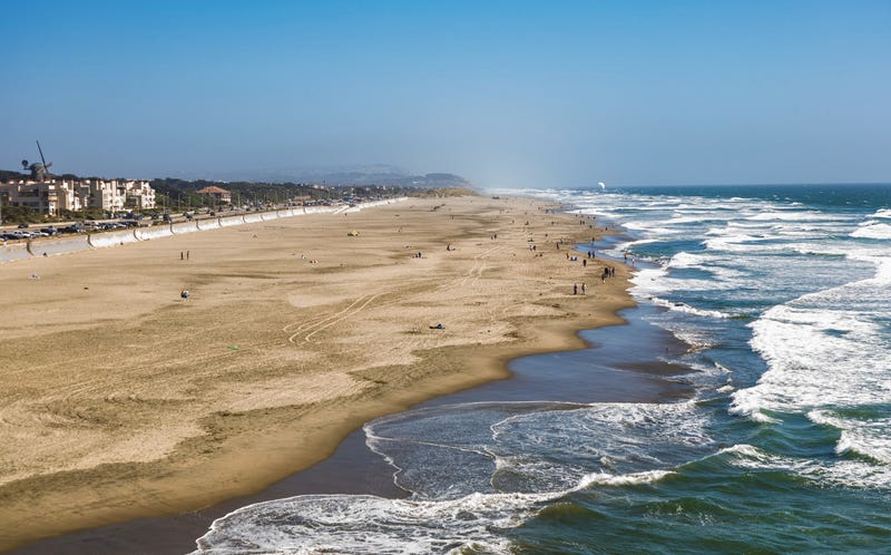 An elderly man had to be rescued from the cold waters of Ocean Beach Monday morning and was rushed to the hospital in critical condition.