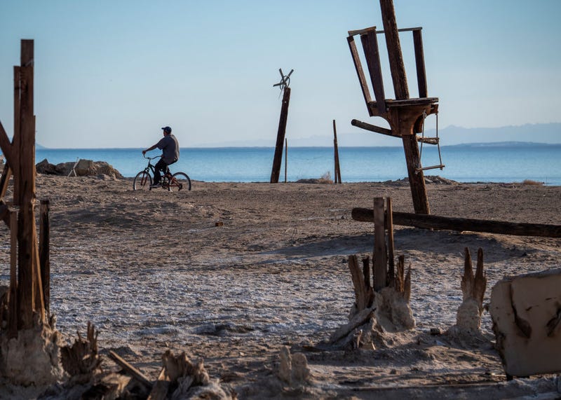 The community of Bombay Beach, Calif., which was devastated by flooding after two hurricanes raised the level of the Salton Sea in the 1970s.