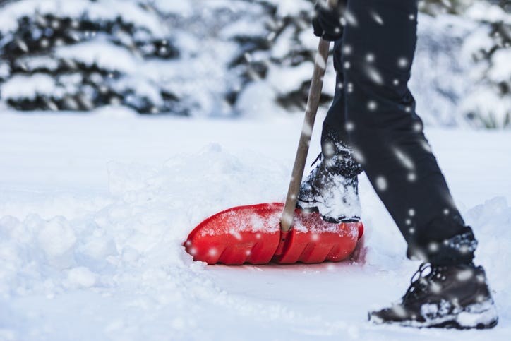 shoveling snow
