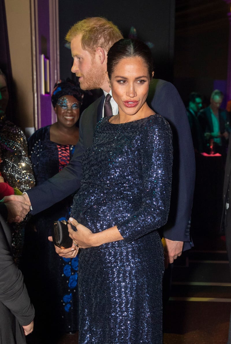 meghan markle in a sequin gown by roland mouret at the premiere of the cirque de soleil show totem to benefit sentebale in london