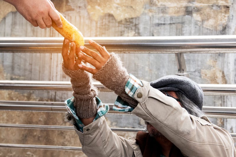Giving to the homeless