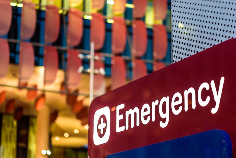 Stock photo of emergency room sign
