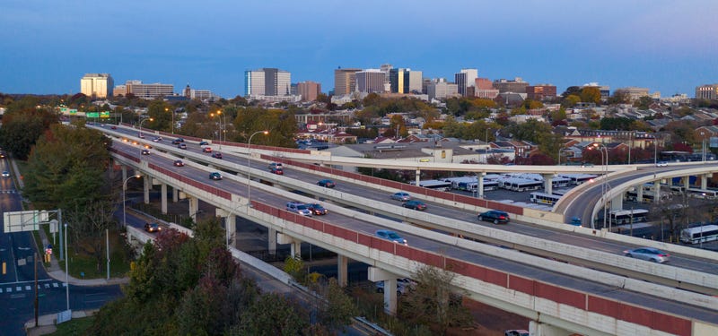 I-95 through Wilmington, Delaware.