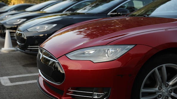 Tesla bursts into flames in California