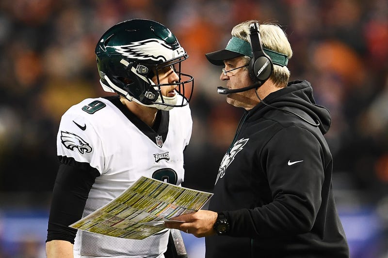Doug Pederson and Nick Foles in 4th quarter of Double-Doink Game